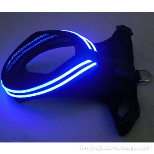LED doublee optical fibers web cloth flashing angel chest harness
